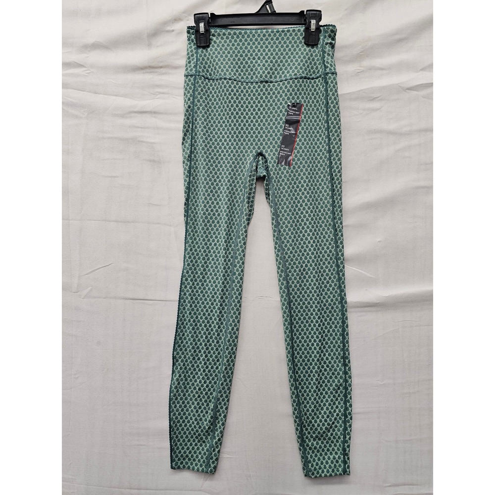 All in Motion Womens High Rise 7/8 Leggings Green Nylon Blend Athletic Size XS